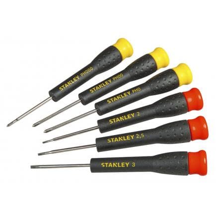 STANLEY STHT0-62632 - Jeu de 6 tournevis de précision std + Phil