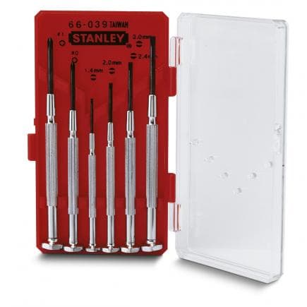 STANLEY 1-66-039 - Jeu de 6 tournevis pour l'électronique (6 pcs.)