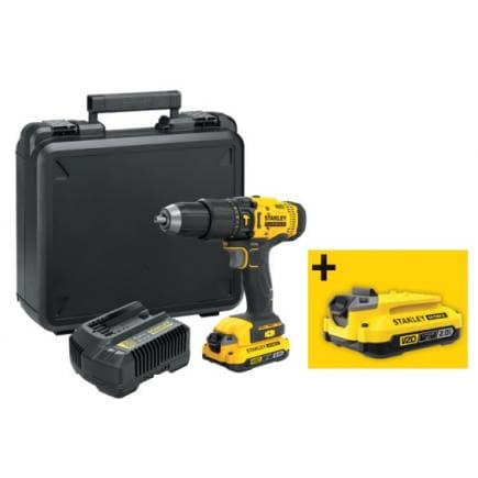 STANLEY SFMVERS1-IT - Set de perceuse à percussion 18V avec troisième batterie 18V 2.0Ah