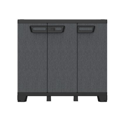 TERRY 1003204 - Cab 102B Ardesia - Armoire basse à 3 portes équipée d'une étagère