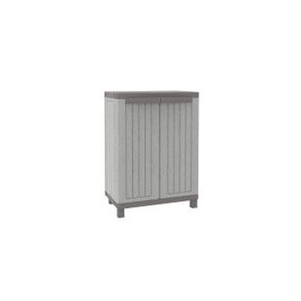 TERRY 1002724 - Armoire en plastique finition bois 2 portes 1 étagère 68x39x91,5 cm.
