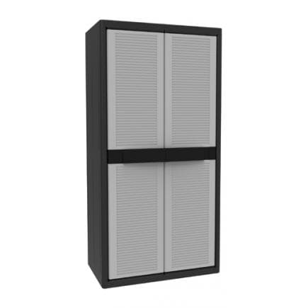TERRY 1002205 - Armoire d’extérieur, antivol 2 portes porte-balais 4 étagères 89,7x53,7x180 cm.