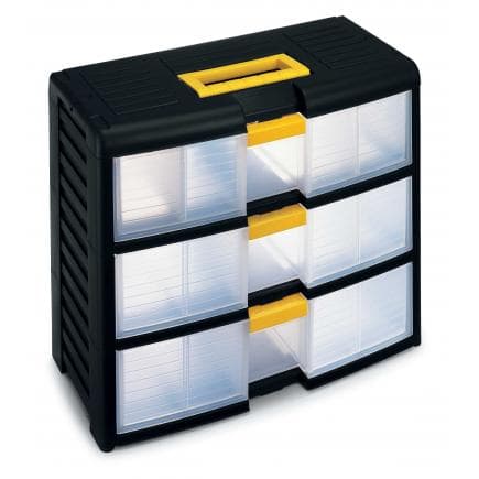 TERRY 1002301 - Élément à tiroirs pour petites pièces portable avec fermeture h. 33,5 cm - 3 tiroirs