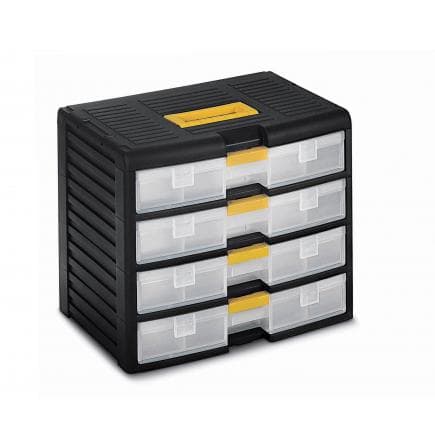 TERRY 1002299 - Élément à tiroirs petites pièces portable avec fermeture - 4 tiroirs