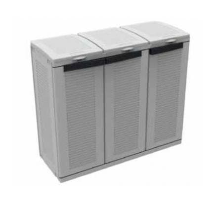 TERRY 1102765 - Armoire en résine d'extérieur pour tri sélective - 3 portes