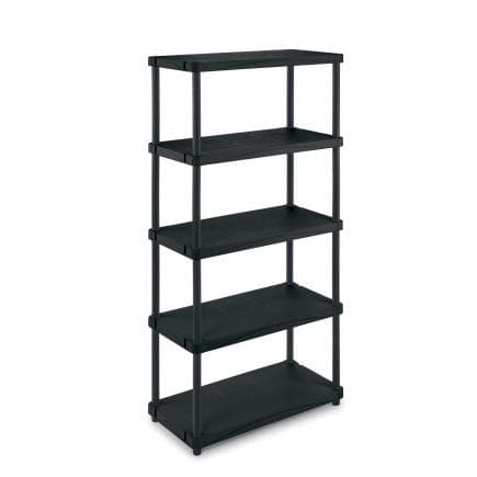 TERRY 1001895 - Rayonnage d’extérieur en résine - 5 étagères solides 80x40x173,4 cm