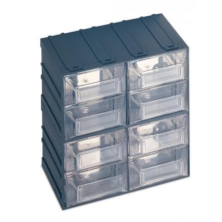 TERRY 1000016 - Élément à tiroirs pour petites pièces avec porte-étiquette 8 tiroirs 20,8x13,2x20,8