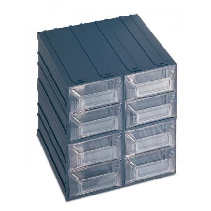 TERRY 1000018 - Élément à tiroirs pour petites pièces avec porte-étiquette 8 tiroirs 20,8x22,2x20,8