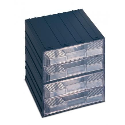 TERRY 1000020 - Élément à tiroirs pour petites pièces avec porte-étiquette 4 tiroirs 20,8x22,2x20,8