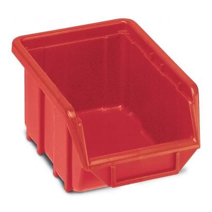 TERRY 1000433 - Conteneur empilable pour petites pièces de couleur rouge 11,1x16,8x7,6