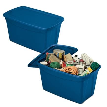 TERRY 1002783 - Conteneur multi-usages avec couvercle 68 litres bleu 61,3x47x40 cm