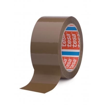 TESA - Ruban adhésif pour emballage à déroulement bruyant marron 66 m x 50 mm