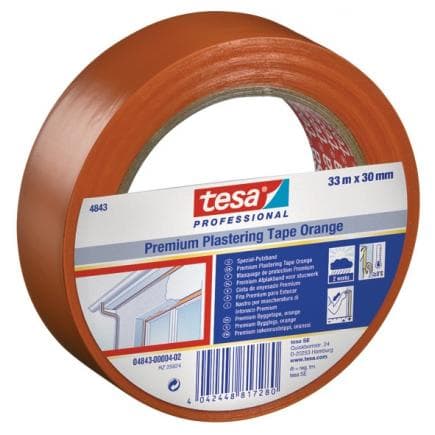 TESA - Ruban pour enduits en PVC orange