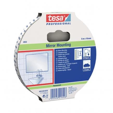 TESA - Nastro biadesivo per montaggio specchi bianco