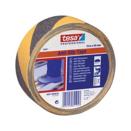 TESA - Ruban adhésif antidérapant pour surfaces critiques jaune/noir