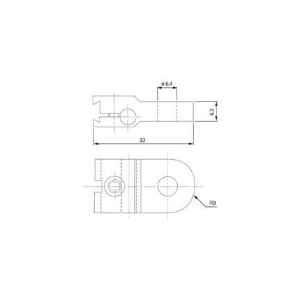 TESA TECHNOLOGY 03240100 - Support de fixation avec queue d'aronde et trou cylindrique pour GT 31