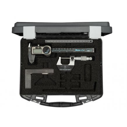 TESA TECHNOLOGY 00511016 - Set ISOMASTER (0-25 mm) avec pied à coulisse numérique TWIN-CAL IP67 (150 mm) et accessoires
