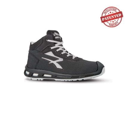 U-POWER RL1A376-46 - Chaussures de sécurité hautes STEGO s ESD S3S CI FO SR, Noir/Gris
