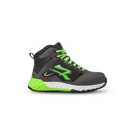U-POWER RT10164-44 - Chaussures de sécurité hautes ROB ESD S3S CI HI HRO FO SR, Gris/Vert