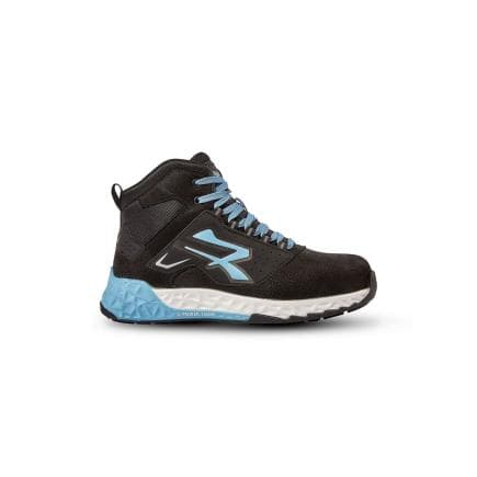 U-POWER RT10174-39 - Chaussures de sécurité hautes NYMERIA ESD S3S CI HI HRO FO SR, Noir/Bleu clair
