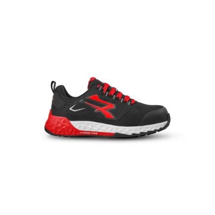 U-POWER RT20066-47 - Chaussures de sécurité basses JORAH ESD S1PS HI HRO FO SR, Noir/Rouge