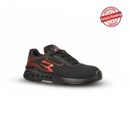 U-POWER RV20366-38 - Chaussures de sécurité basses BRANT ESD S1PS FO SR, Noir/Orange