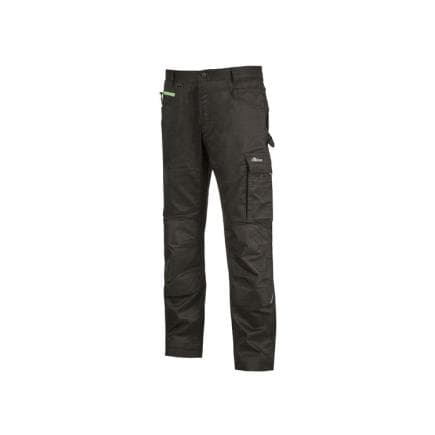 U-POWER DW361BC-L - Pantalons de travail ROCK, Noir de carbone