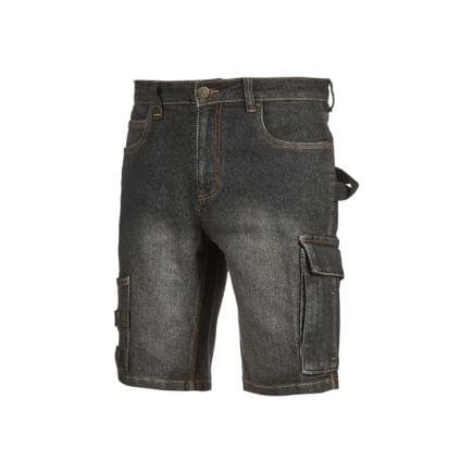 U-POWER ST392BC-L - Jean bermuda SALT, Noir de carbone