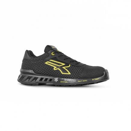 U-POWER RV20014-43 - Chaussures de sécurité basses Matt ESD S3 CI SRC, noir