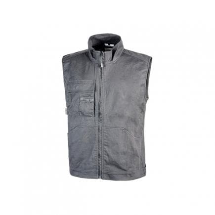 U-POWER EY148GI-XL - Gilet de travail en toile de coton élastiquée Wave Grey Iron