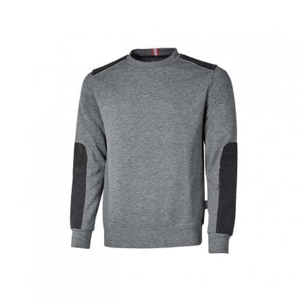 U-POWER EY170GM-4XL - Sweat-shirt col rond brossé Ryke Grey Meteorite