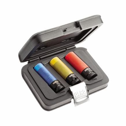 USAG U02700160 - Assortiment dans une boîte modulaire avec douilles à chocs pour jantes en alliage avec protection en téflon (3 pcs)