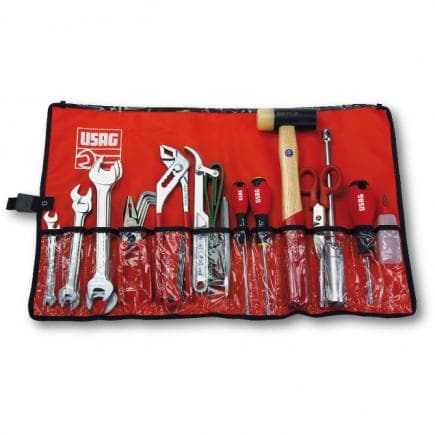 USAG U06300018 - Sac à outils pliable avec assortiment pour l'électrotechnique (17 pièces)