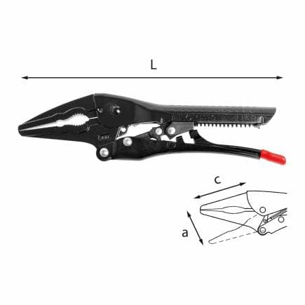 USAG U01350175 - Pinces auto-verrouillantes automatiques avec longues mâchoires