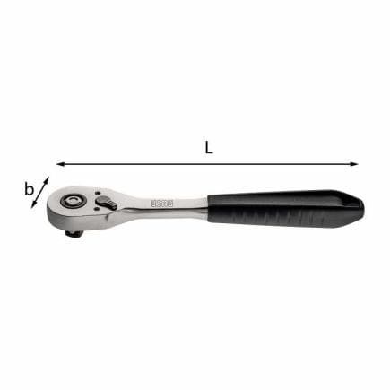 USAG U02370156 - Cliquetis réversible avec culasse abaissée de 1/2"