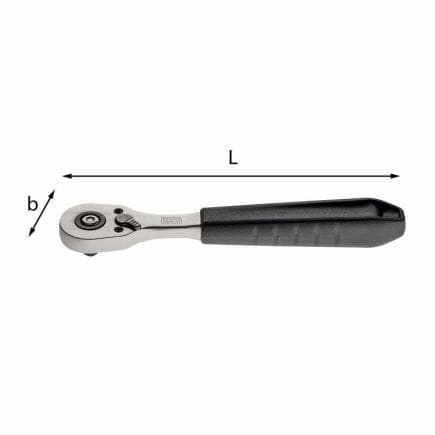 USAG U02370152 - Cliquetis réversible avec tête abaissée de 1/4"