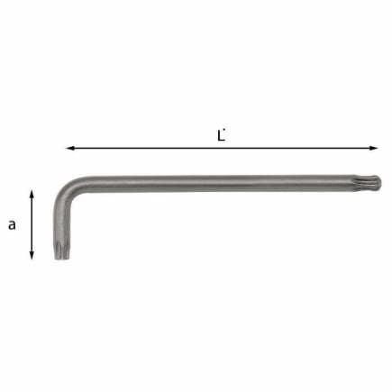 USAG U02801110 - Clés à bille longues avec profils X-Grip TORX® spéciaux