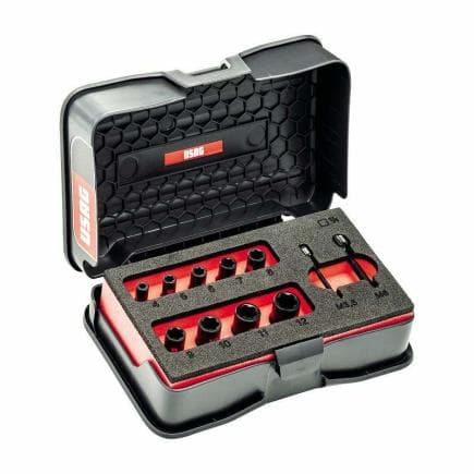 USAG U04560101 - Ensemble de tire-douille à choc avec profil spécial 1/4" (9 pcs.)