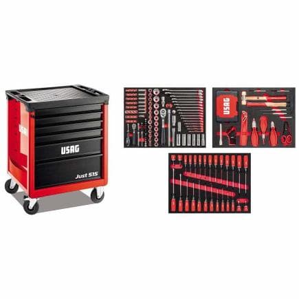 USAG U05150636 - JUST trolley avec assortiment MAINTENANCE 495 JSM (192 pcs.)