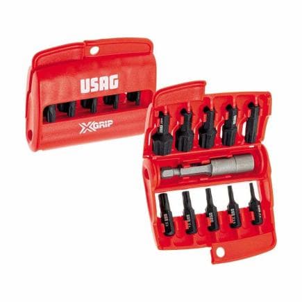 USAG U06600111 - Ensemble de bits avec profil hexagonal spécial X-Grip (11 pcs.)