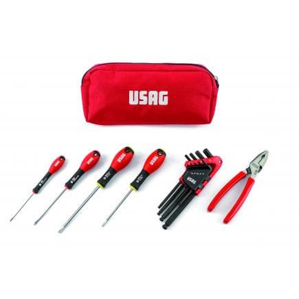 USAG U00070052 - Étui à outils avec tournevis et pince universelle (14 pièces)