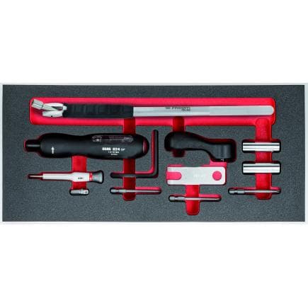 USAG U05190425 - Module en mousse avec tournevis dynamométrique, douilles et embouts (10 pièces)