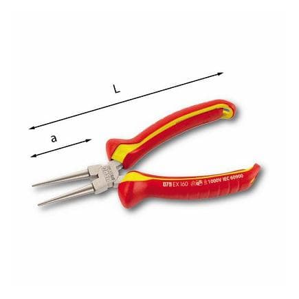 USAG U00790103 - PINCES ISOLÉES À BECS RONDS, LONGS, DROITS, 1000 V