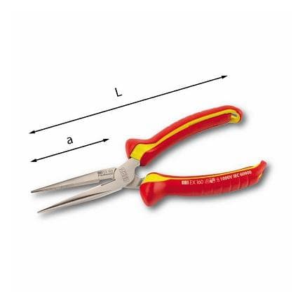 USAG U00810103 - PINCES ISOLÉES À BECS DEMI-RONDS, TRÈS LONGS, DROITS, 1000 V