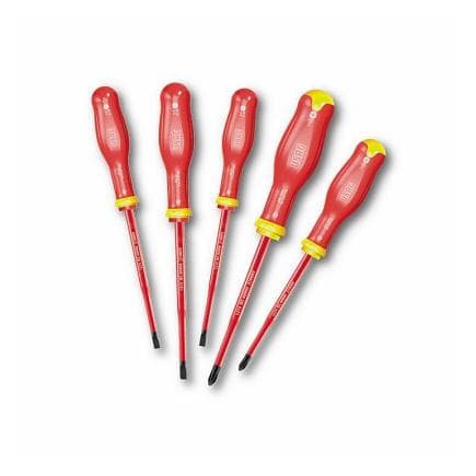 USAG U00910119 - Jeu de 5 tournevis slim pour vis à fente et vis cruciformes Phillips® 1000 V
