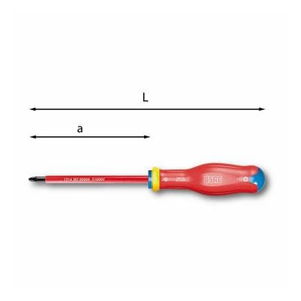 USAG U00910040 - TOURNEVIS POUR VIS CRUCIFORME POZIDRIV® - SUPADRIV® 1000 V
