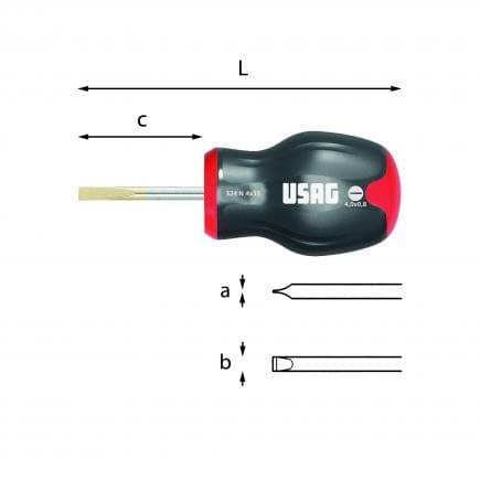 USAG U03240463 - TOURNEVIS POUR VIS À FENTE