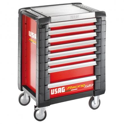 USAG U05190416 - Carrello Racing portautensili per officine - 8 cassetti (vuoto)