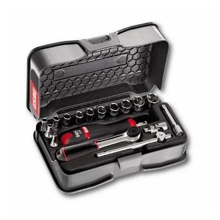 USAG U06070102 - Assortiment avec cliquet 1/4'' en coffret ABS avec douilles 6 pans et embouts de vissage (31 pièces)