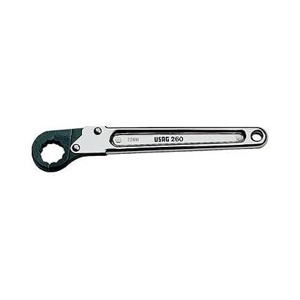 USAG U02600185 - Jeu de 11 clés à cliquet renforcées pour raccords